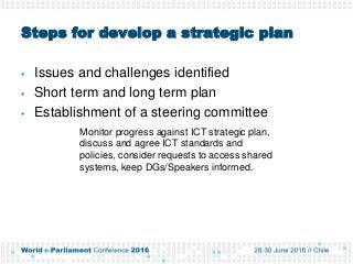 Steps for develop a strategic plan
 Issues and challenges identified
 Short term and long term plan
 Establishment of a...