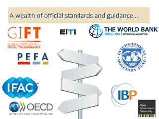 A wealth of official standards and guidance…
 