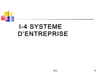 GPO 12
I-4 SYSTEME
D’ENTREPRISE
 