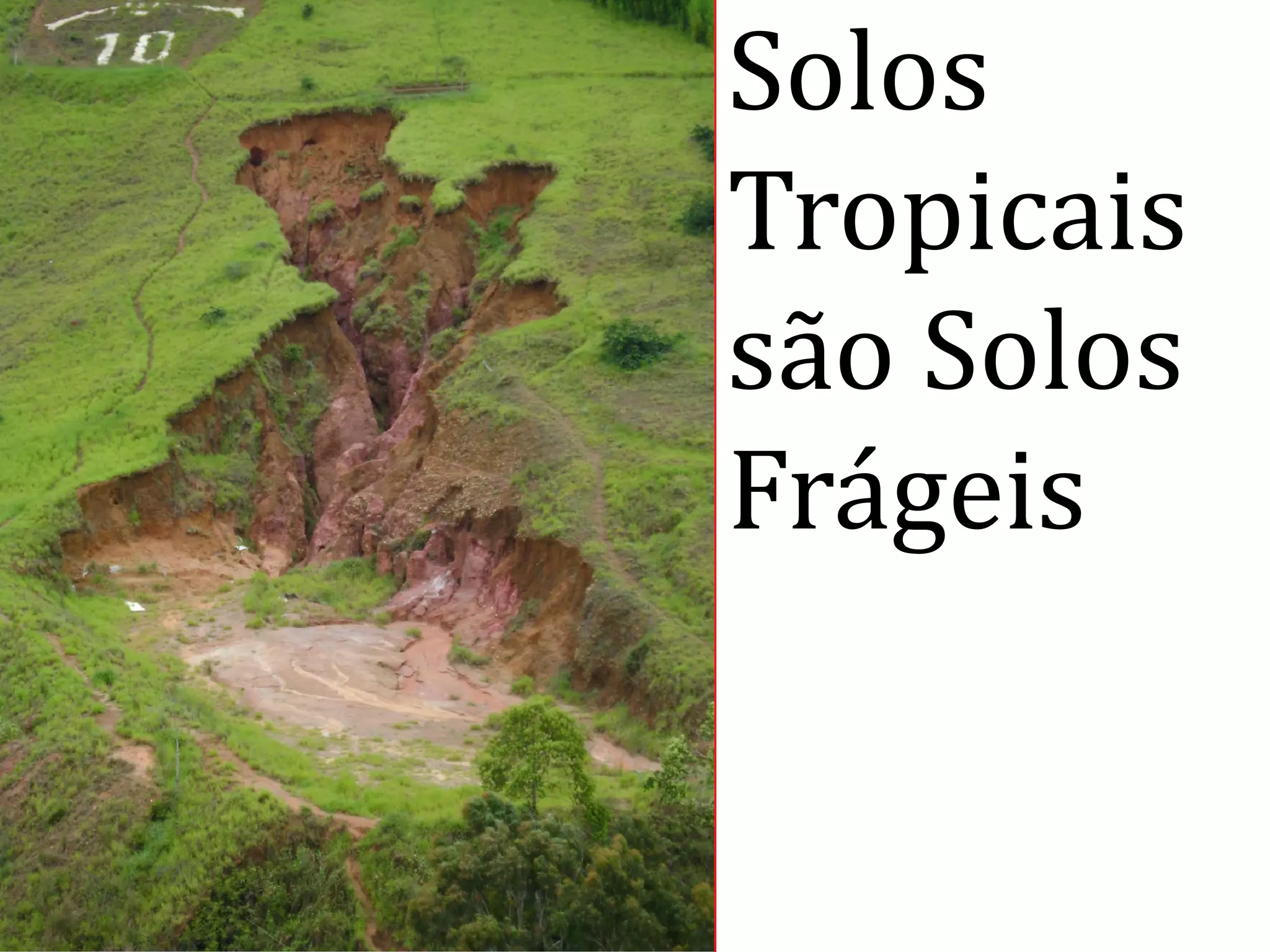 Solos
Tropicais
são Solos
FrágeisFrágeis