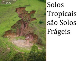 Solos
Tropicais
são Solos
FrágeisFrágeis
