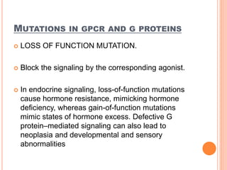 Gp Mutation G protein coupled receptors | PPTX
