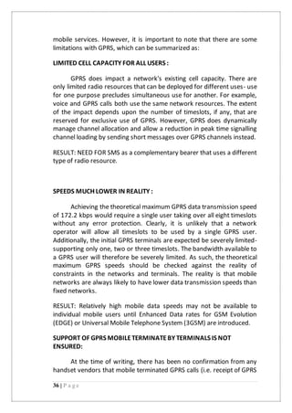 Gprs Notes Project on GPRS | DOCX
