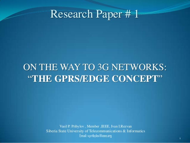 Research paper 3g technology