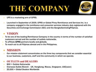 Unified Products & Services (UPS) Presentation | PPTX