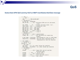 QoS Subscribed APN QoS send by HLR on MAP insertSubscriberData message 