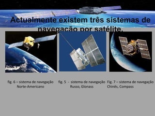 Aplicações do GPSNavegação terrestre, marítima e aérea;Segurança de veículos (em caso de acidente, roubo, desaparecimento, etc.); Gestão do tráfego; Produção de mapas e estudo de topografia dos terrenos.