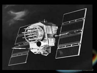  WHAT'S THE SIGNAL? GPS satellites transmit two low power radio signals, designated L1 and L2. Civilian GPS uses the L1 frequency of 1575.42 MHz in the UHF band. The signals travel by line of sight, meaning they will pass through clouds, glass and plastic 