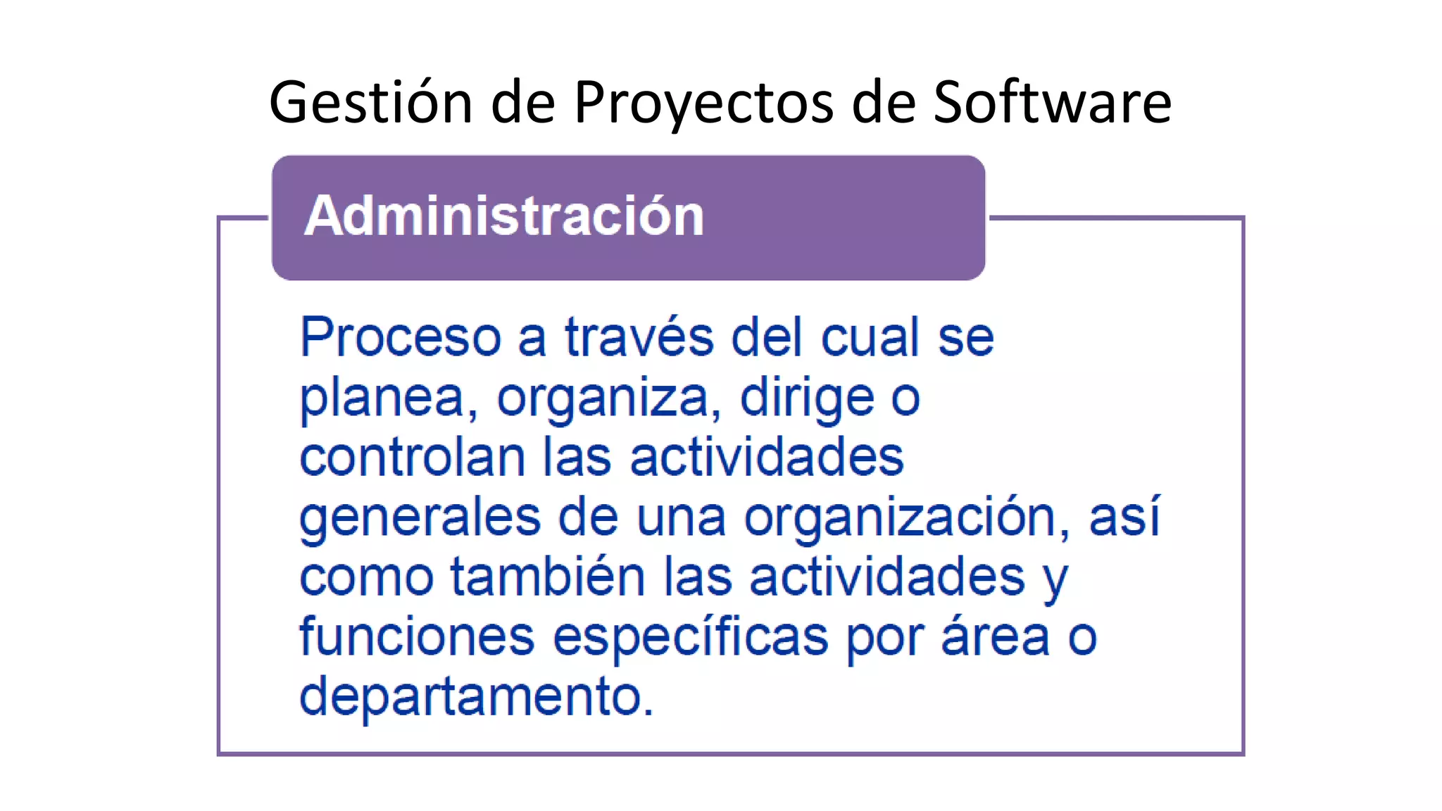 Gestión de Proyectos de Software
 