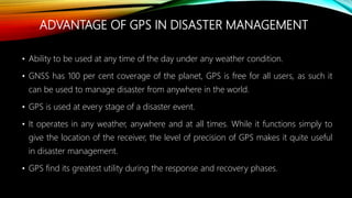 role of gps in disaster management