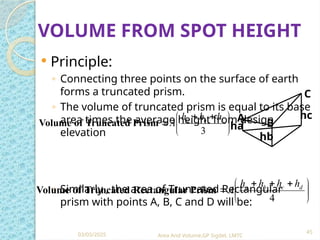 Truncated Rounded Rectangle Volume AreaAndVolume note for surveyor and the yard. | PPTX