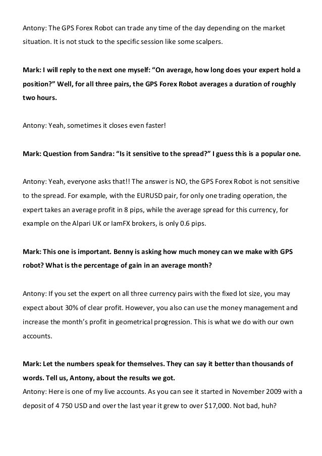 Forex experience