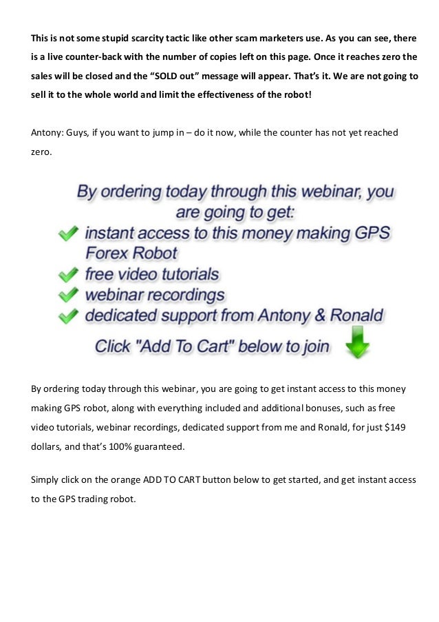 Gps forex robot scam