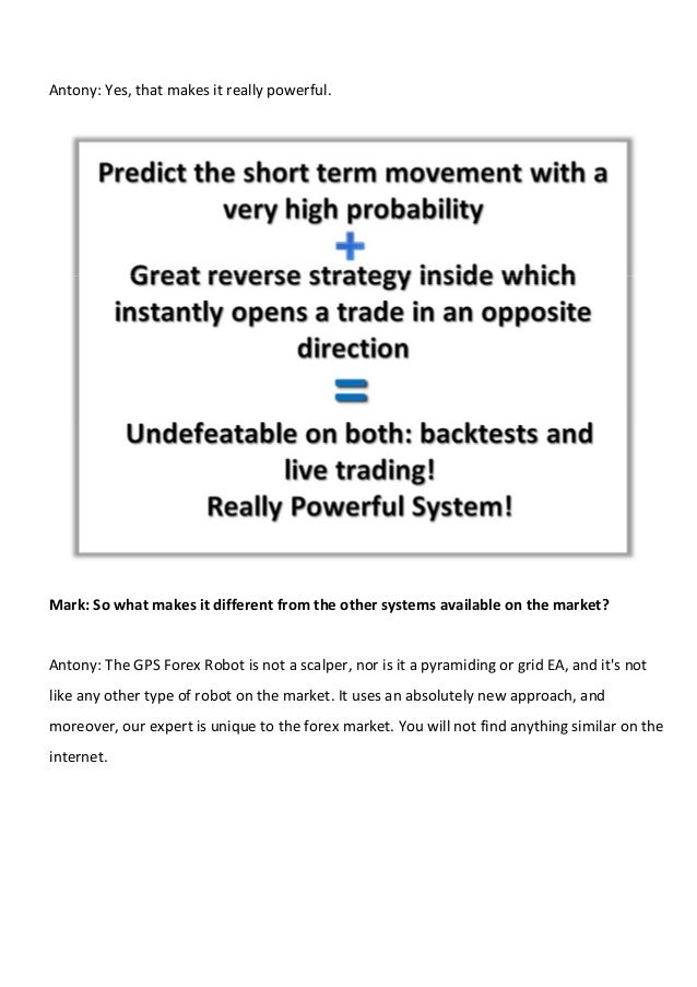 Gps forex robot forum