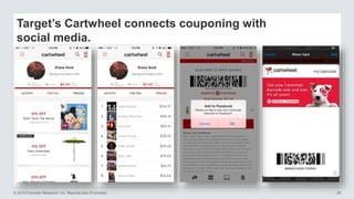 © 2015 Forrester Research, Inc. Reproduction Prohibited 20
Target’s Cartwheel connects couponing with
social media.
 