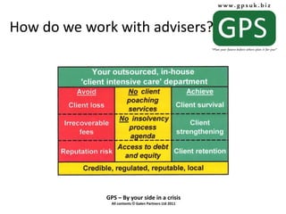 How do we work with advisers? 