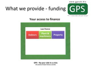 What we provide - funding 