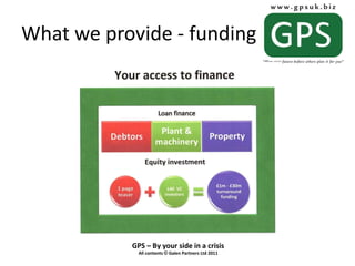 What we provide - funding 