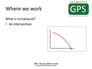 Where we work What is turnaround? An intervention 