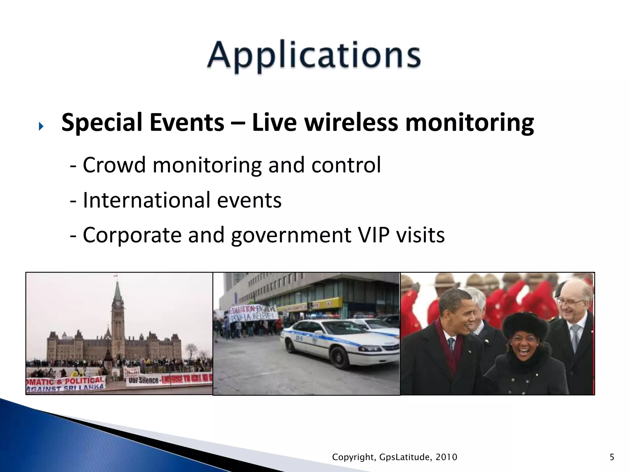 Dispatch mobile command center , wireless video distribution to Mobile