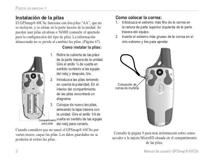 Gps 60 csx garmin manual de usuario
