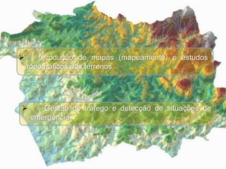podem trocar informações com os outros receptores de GPS e com computadores;Segmento do Utilizador