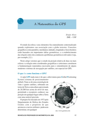 A Matemática do GPS


                                                                Sérgio Alves
                       ...