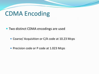 C A Code Gps signal structure | PPTX