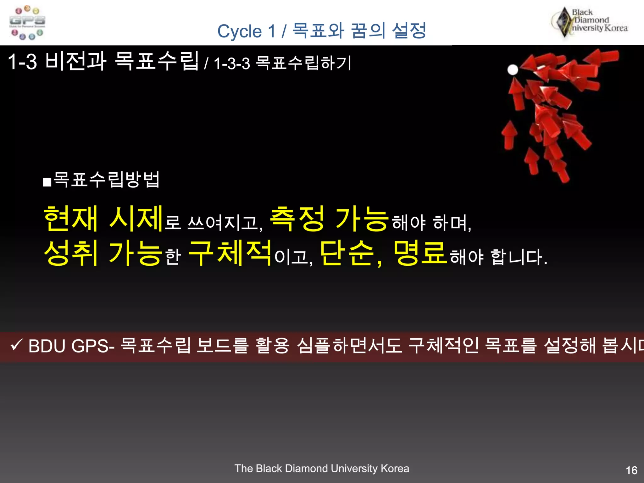  현실의 나와 미래의 나를 연결해 주는 징검다리