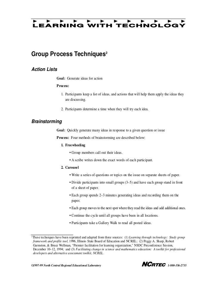 Structured Learning Activities