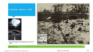 @ygourven @vismktg
St Michel – Métro c. 1899
Kurt Vonnegut « Le berceau du chat »
1962
45
disclaimer as per http://www.parisenimages.fr: reproduction of Paris en Image photo stock authorised in order to illustrate an educational or research project not commercialised in any form (e.g,
classes, lectures, theses).
Copyright © 2015 - visionary marketing - all rights reserved
 