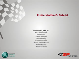 Profa. Martha C. Gabriel Turma 11_MBA_MKT_NB2 Ana Carolina Vicente Fabiana Ruiz Fabrício Di Roberto Leonardo Palagi Luciana Corrêa Leite Mariana Gabriela Augusto Nathalia Bezzera Priscilla Cavalheiro 