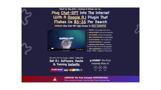 Plug Chat-GPT Into The Internet With A Google A.I Plugin That Makes Us $5-35 Per Search