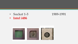 • Socket 1-3 1989-1991
• Intel i486
 