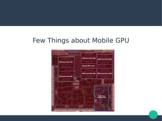 Few Things about Mobile GPU
 