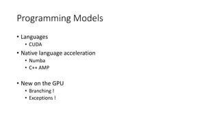 GPU Algorithms and trends 2018 | PPT