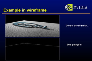 Example in wireframe Dense, dense mesh. One polygon! 