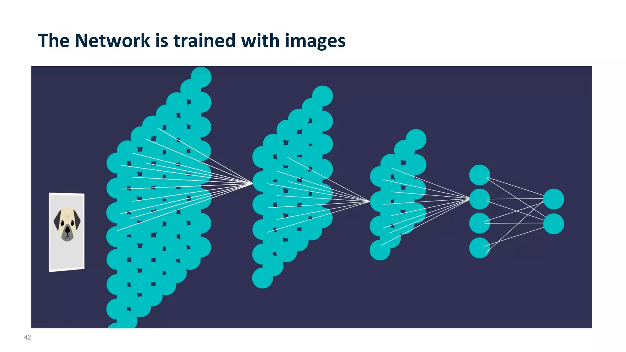 42
The	Network	is	trained	with	images	
 