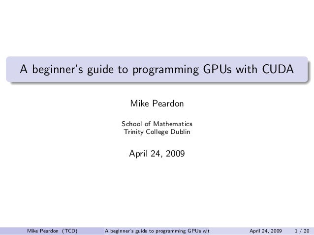 cuda for beginners