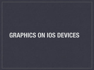 GRAPHICS ON IOS DEVICES 
 