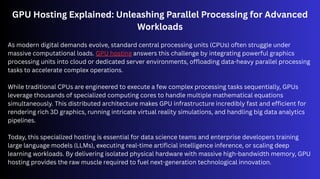 GPU Hosting Explained: Benefits, Use Cases & How It Works | Hostrunway ...