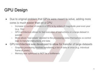 GPUs vs CPUs for Parallel Processing | PDF
