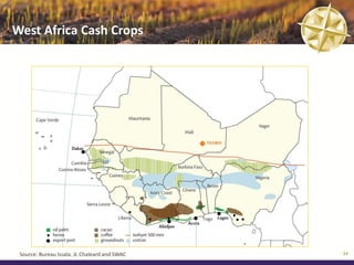 West Africa Cash Crops




 Source: Bureau Issala, JL Chaleard and SWAC   24
 