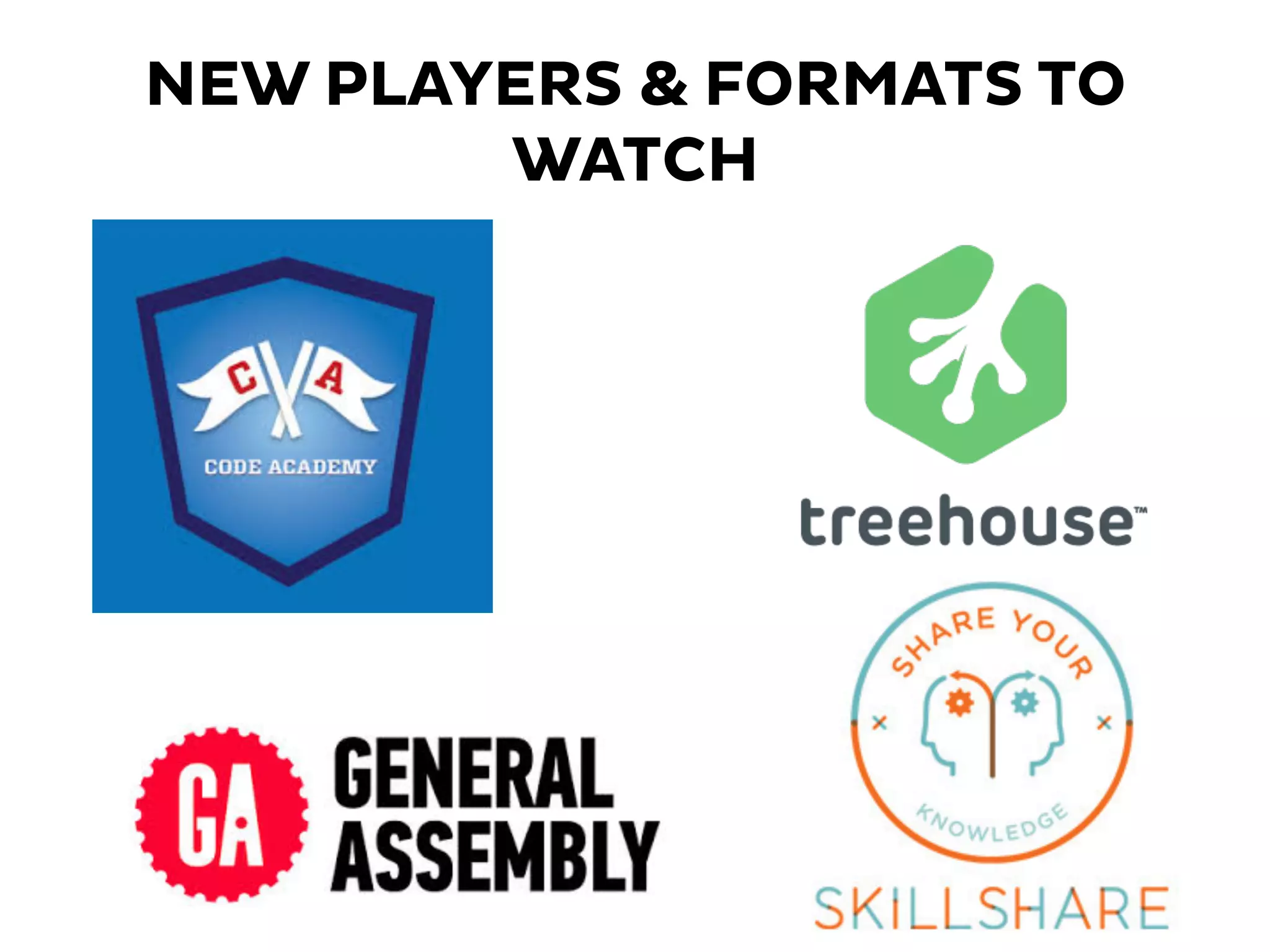 NEW PLAYERS & FORMATS TO
WATCH
 