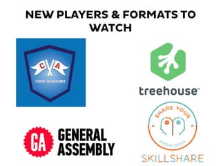 NEW PLAYERS & FORMATS TO
WATCH
 