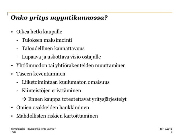 Liiketoimintakauppa kauppakirja