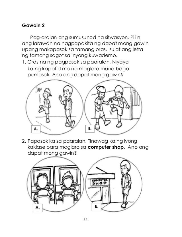 Mga Gawaing Nagpapakita Ng Pagsunod Sa Batas Pandaigdig Gr. 2 es p lm