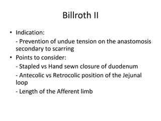 gastric resection, reconstruction and post gastrectomy syndromes | PPTX