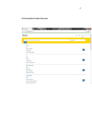 27
4.3 Screenshot of videos from user
 