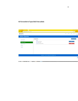 32
4.8 Screenshot of open-link from admin
 
